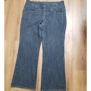 Women's Wide Leg "Boom Boom" Jeans Size 16 - Wide Waist Band Stretch